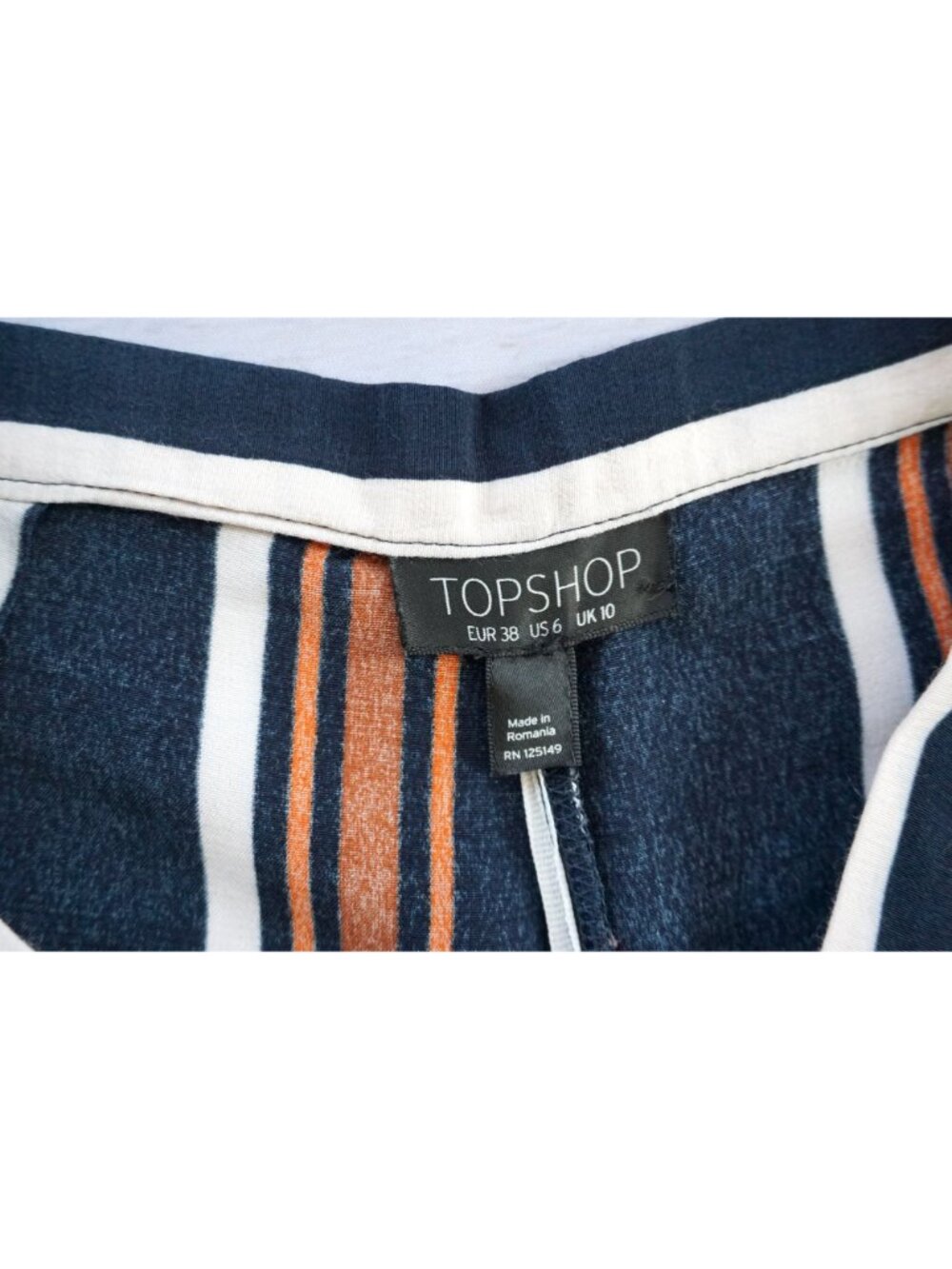 Topshop Women's Striped Wide-Leg Pants - Size 6 - Picture 3 of 9